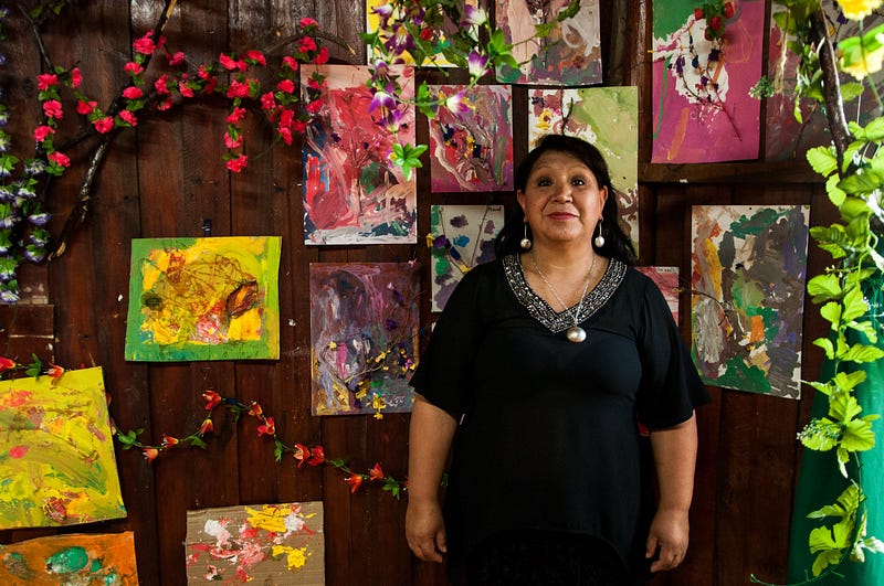 Nelly Hueichán fundó el jardín infantil junto a otras mujeres por iniciativa propia.
